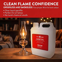 GasOne lamp oil secure cap packaging 1 gallon
