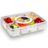 GavLisa divided snackle box container with lid 8 compartments