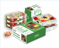GavLisa clear lid over multi compartment snack container