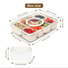 GavLisa snack container with lid portable carry handle