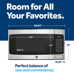 Two-step child lock control panel on microwave
