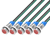 Gebildet 6mm LED Indicator Light red 5pcs pack