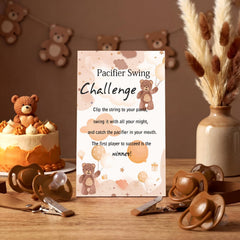 Geelin 12 Sets Swing Pacifier kit includes wooden sign and pacifiers