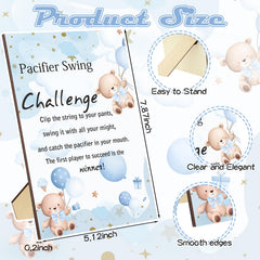 Wooden bear sign included with Geelin swing pacifier set
