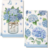 GEEORY Hydrangea Spring Kitchen Towels 18x26 Set of 2