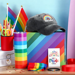 Geiserailie rainbow pride flag gift set socks