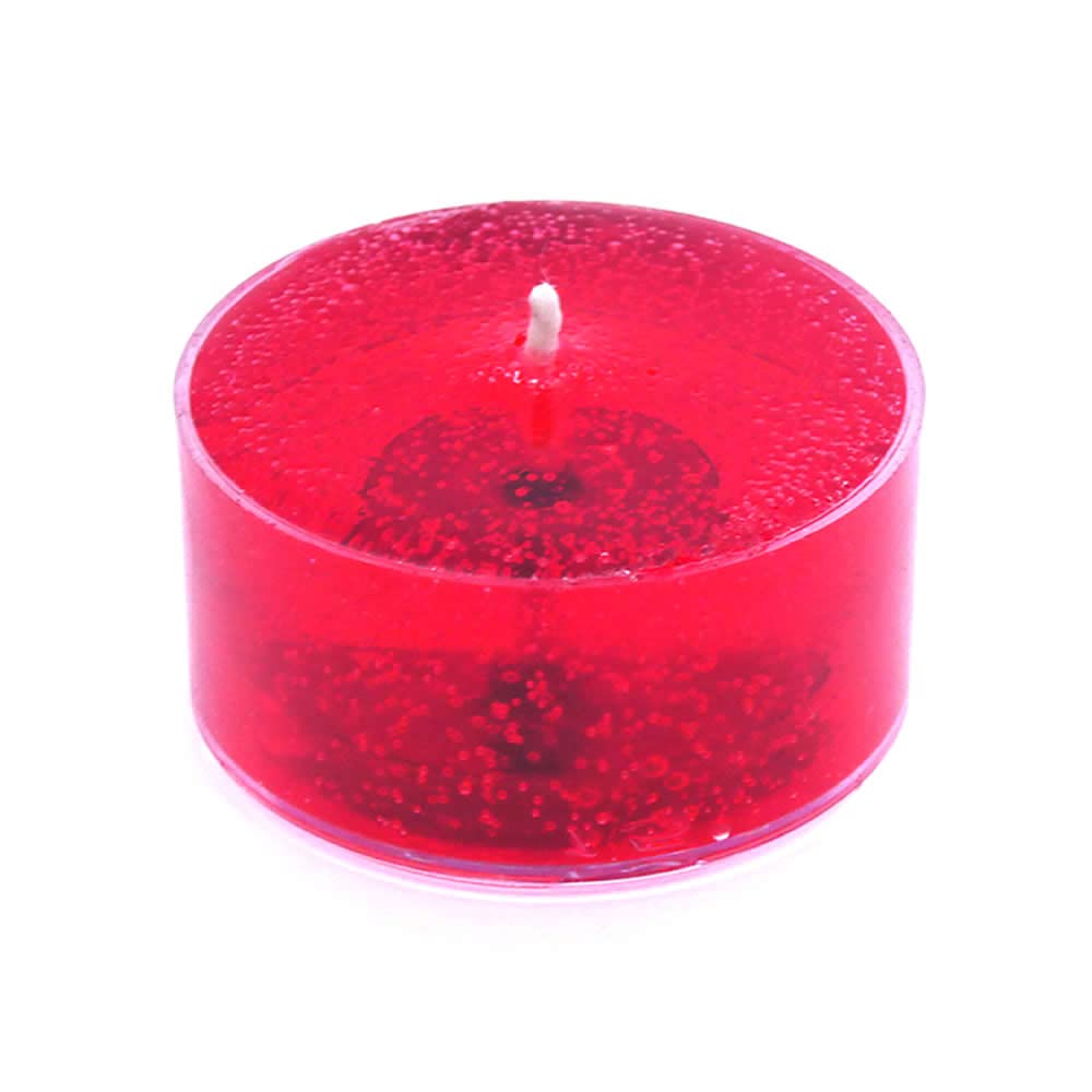 gel candle company tea lights 24 pack red unscented