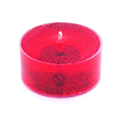 gel candle company tea lights 24 pack red unscented