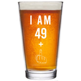 Gelid 16 oz pint glass with 49 plus 1 design