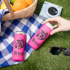 wild themed beer hugger gift concept for best friend