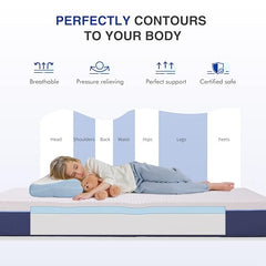 Pressure relief memory foam contours to body