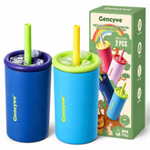 Gencywe 2 Pack Kids Cups 12 oz insulated stainless steel
