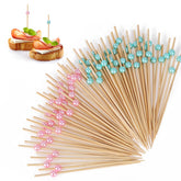 Gender reveal decorations cocktail picks blue and pink