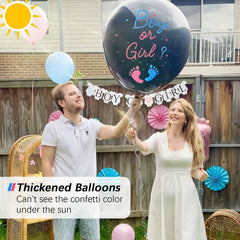 Confetti-filled balloons for baby gender reveal party