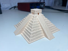 Generic Chichen Itza Pyramid Model PLA Replica side angle