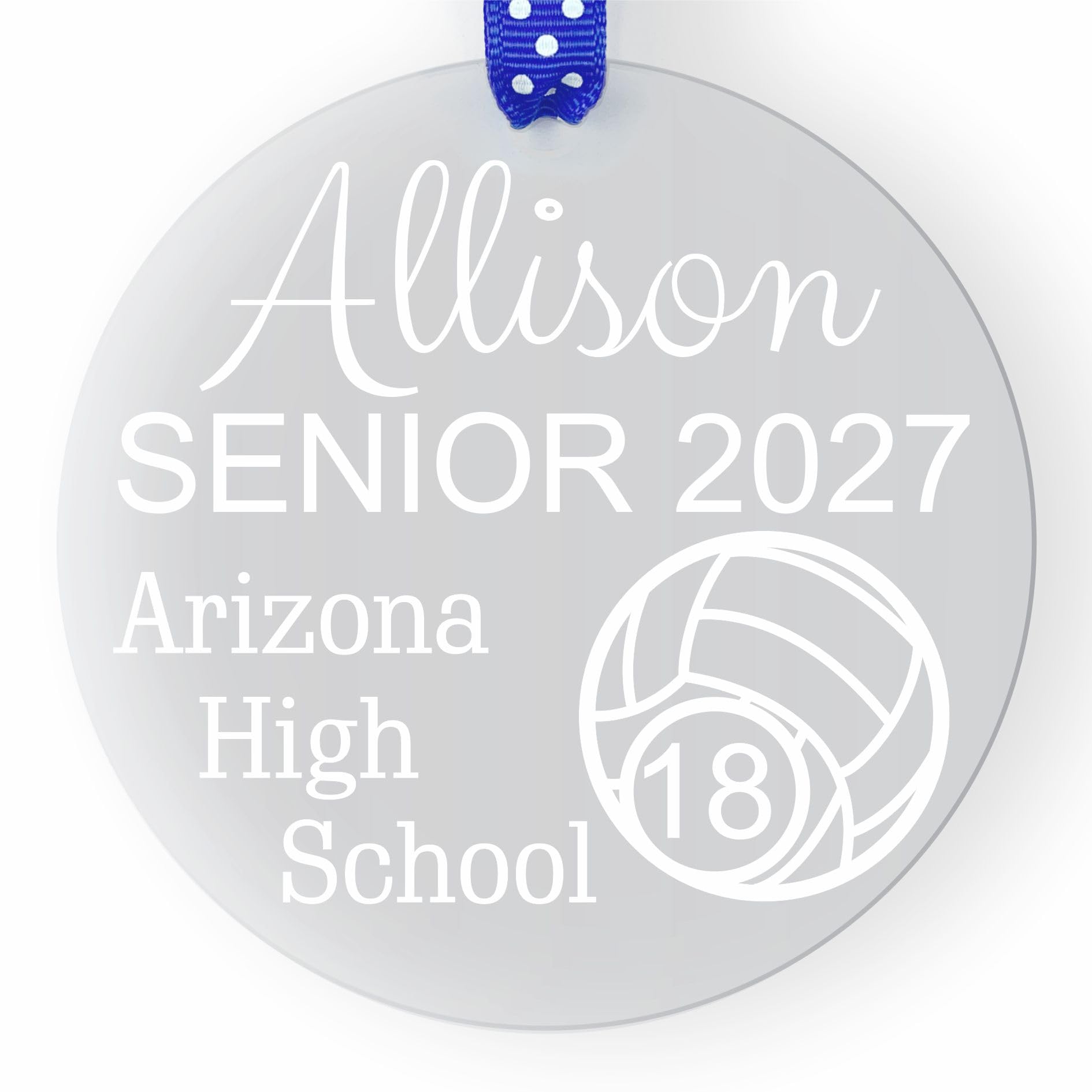 Generic Senior Night Volleyball Ornament clear acrylic