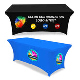 Generic Custom Table Cloth Cover with Business Logo Text logo customization example