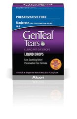 Single-use vials of Genteal Tears eye drops