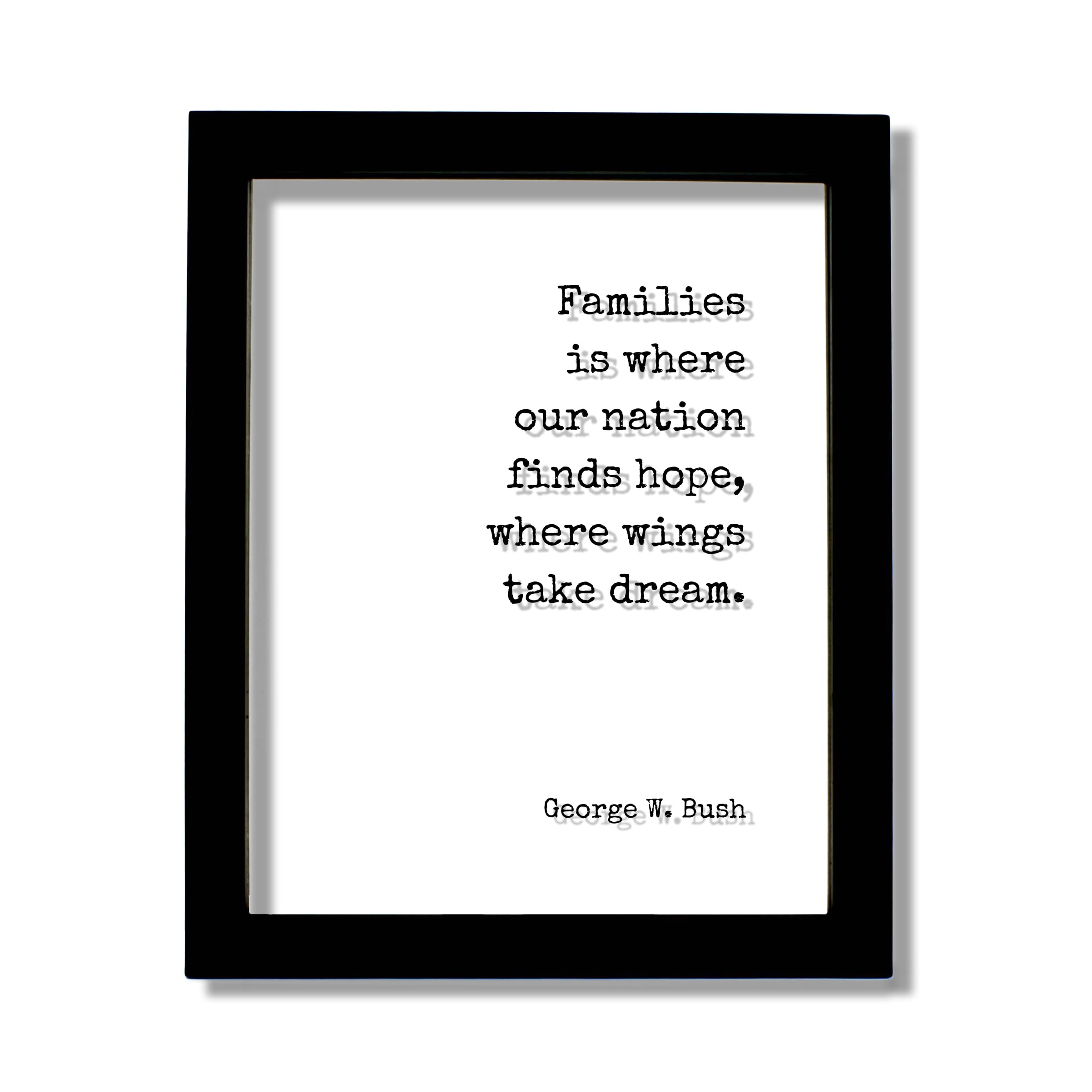 George W. Bush - Floating Quote on clear acrylic