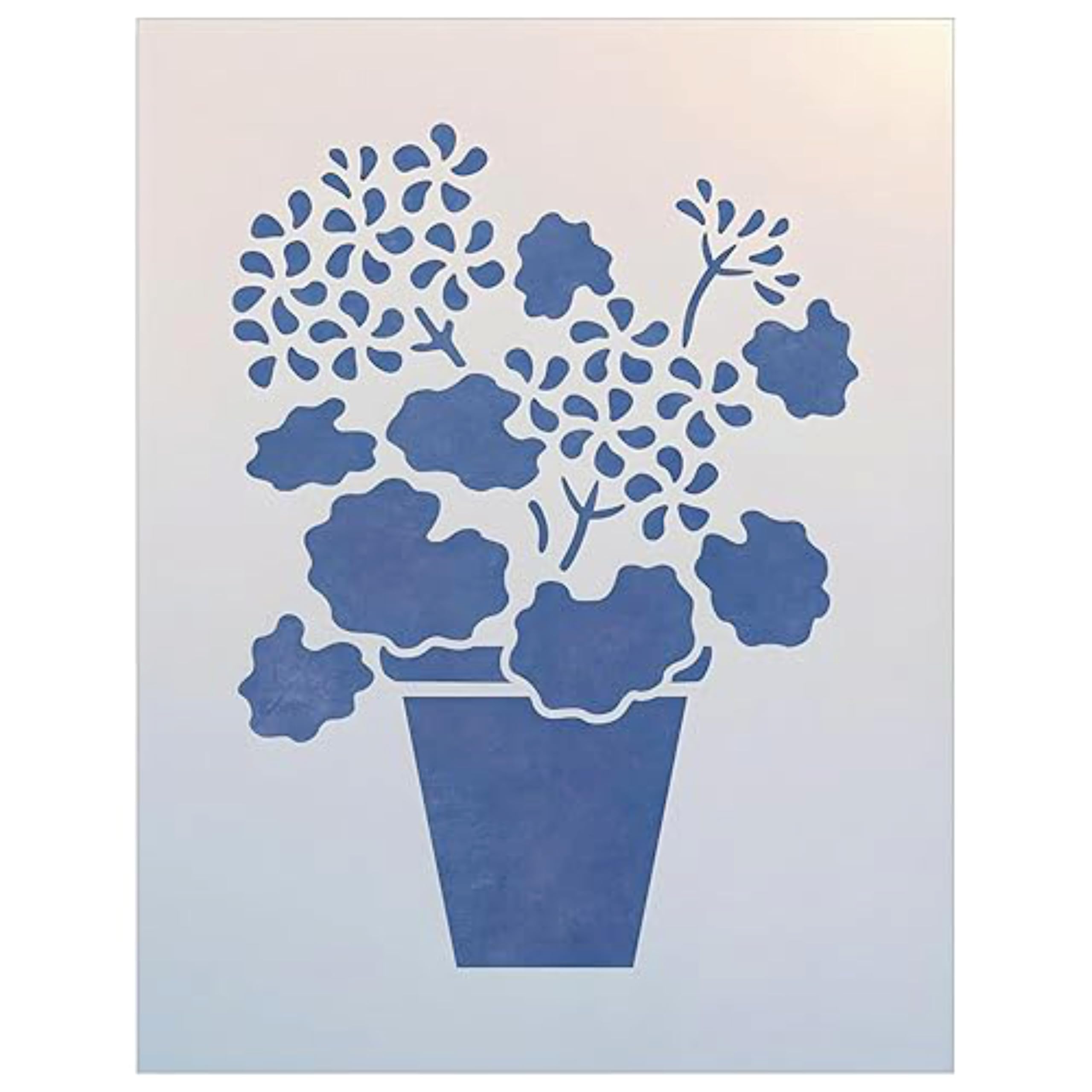 Geranium Pot Stencil 6x8 by The Artful Stencil