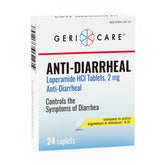 GeriCare Anti-Diarrheal Loperamide HCI 2mg caplets 24 count packaging