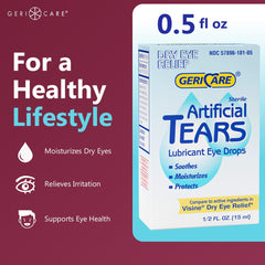 GeriCare eye drops 0.5 fl oz packaging 15ml