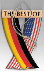 Germany and USA Unity Flagz rearview mirror banner