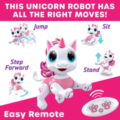 Gesture mode play with unicorn toy pink