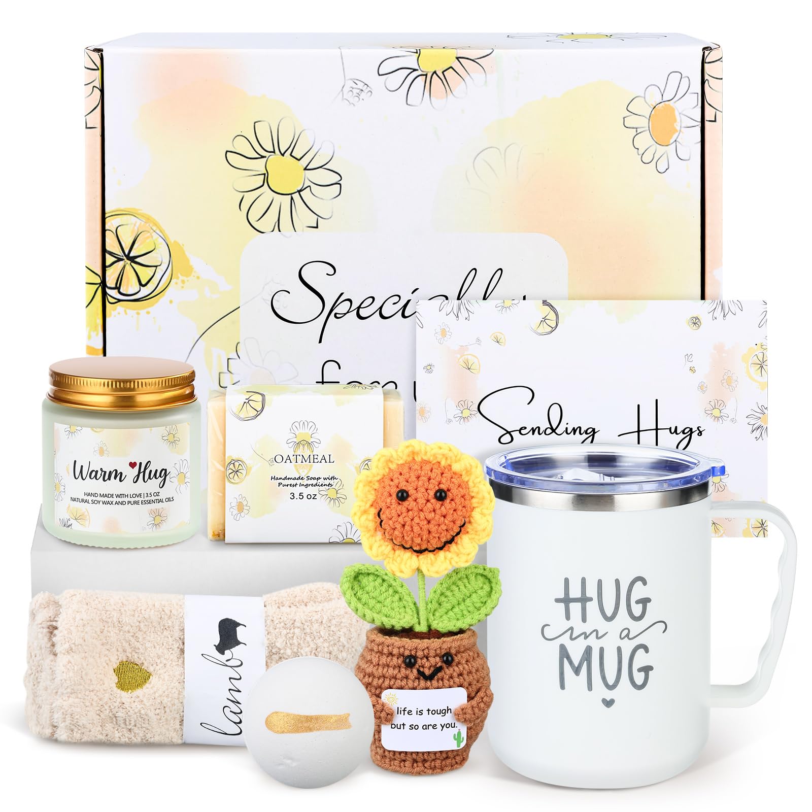 Get Well Gifts Baskets for Women stainless steel mug hug in a mug