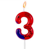 Gezan Spider-Man numeral birthday candle Number 3 for cake decoration