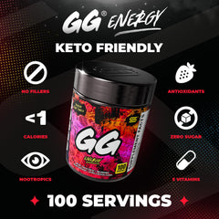 GG Energy Dragonfruit Punch keto friendly sugar free mix