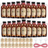 GGOLDMER 18 pack 8oz amber glass Boston round bottles on shelves