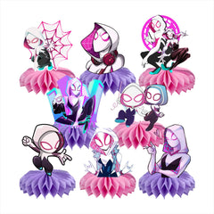 8Pcs Ghost Spider table centerpiece set for birthday party