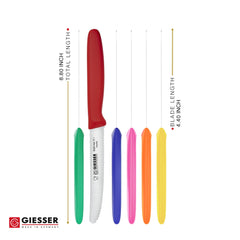 Colorful serrated utility knife round tip design