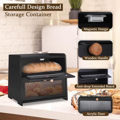 Gifhomfix bread box top extended board and striped acrylic window