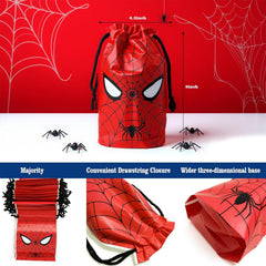 PE material spider gift bags 7x10 inches
