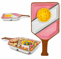 Gift Boutique pickleball serving tray with three sections