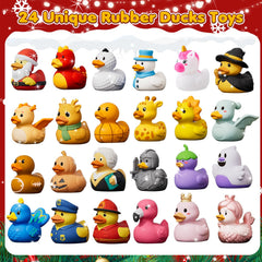 Santa Duck Snowman Duck Unicorn Duck Elf Duck designs in the set