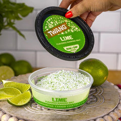 Gift pack with two 4 oz lime rimming salt containers
