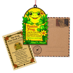 Gift-ready ornament with kraft envelope and story card