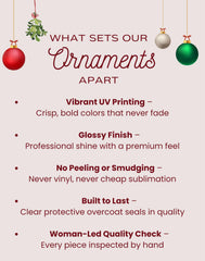 Crystal-clear glossy overcoat finish on ceramic ornament