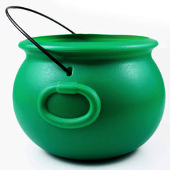 giftexpress 8in green cauldron kettle with black handle