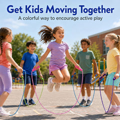 pink jump rope with plastic handle suitable for kids