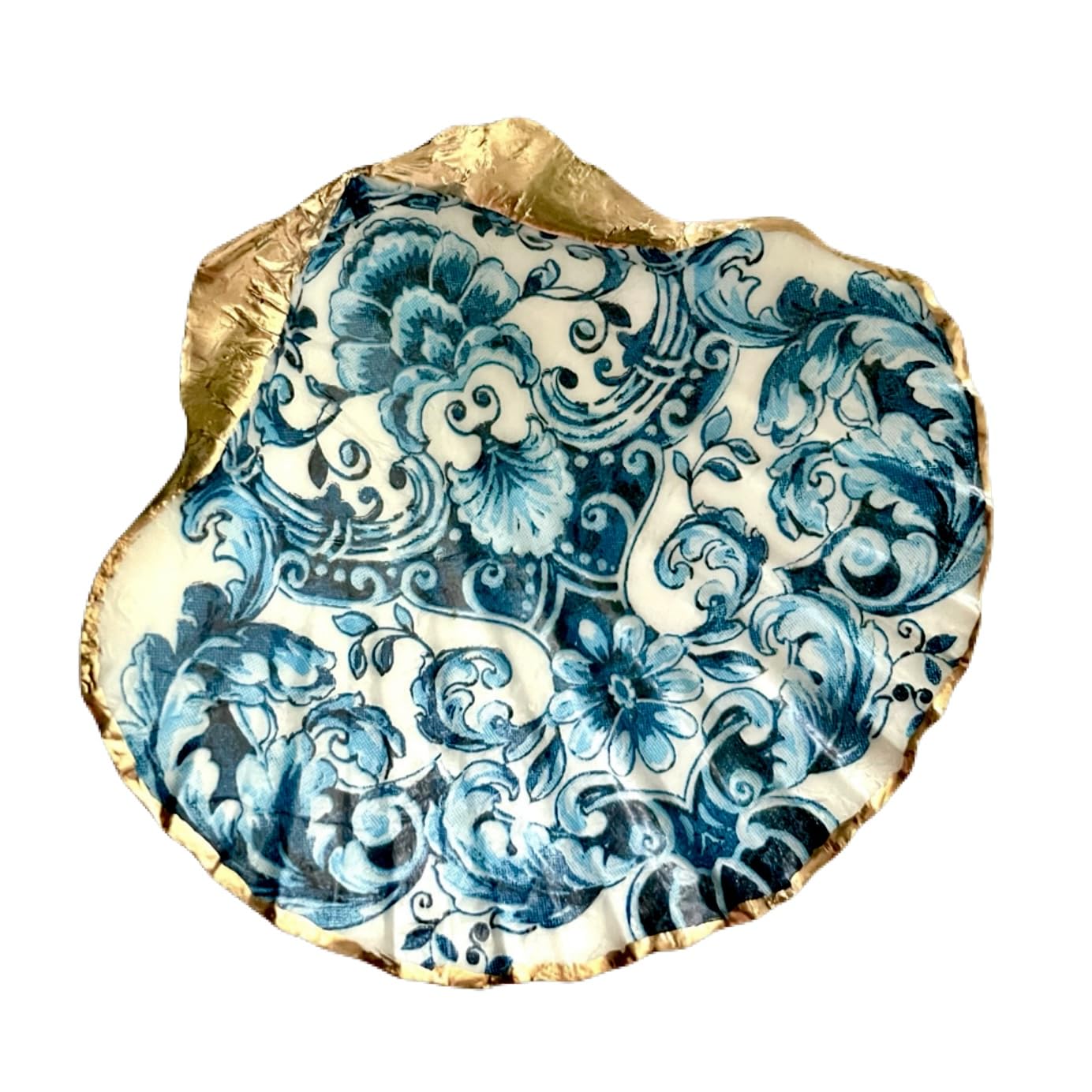 Gifts for Mom Jewelry Organizer Tray blue Santorini shell ring dish