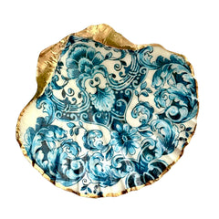 Gifts for Mom Jewelry Organizer Tray blue Santorini shell ring dish