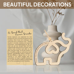 Elephant ornament set ideal as birthday gift for women
