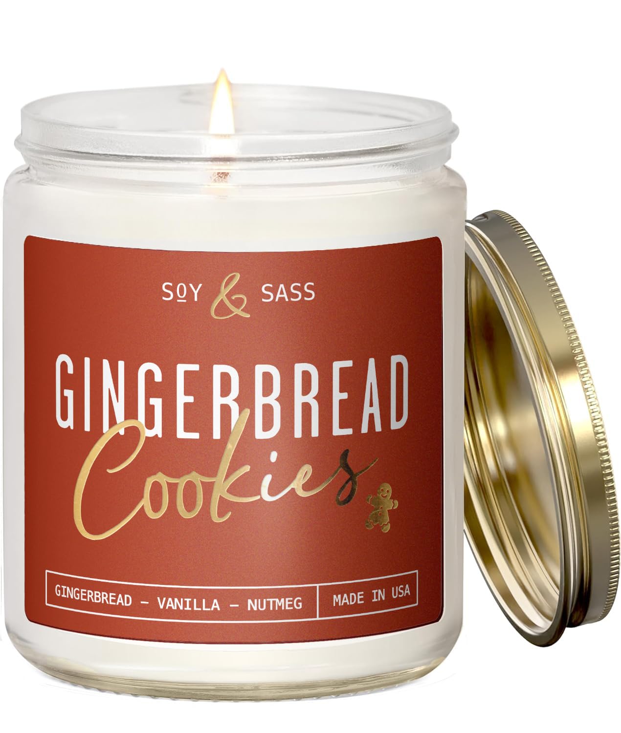 Gingerbread Candle 9oz hand-poured in the USA