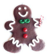 Gingerbread Man Christmas Ornament polymer clay