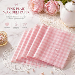 Gingham plaids wax paper for food wrapping 9.8 x 8.3 inches
