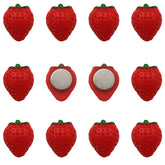 Ginyrerd 30 Pcs 3D Resin Strawberry Fridge Magnets front view